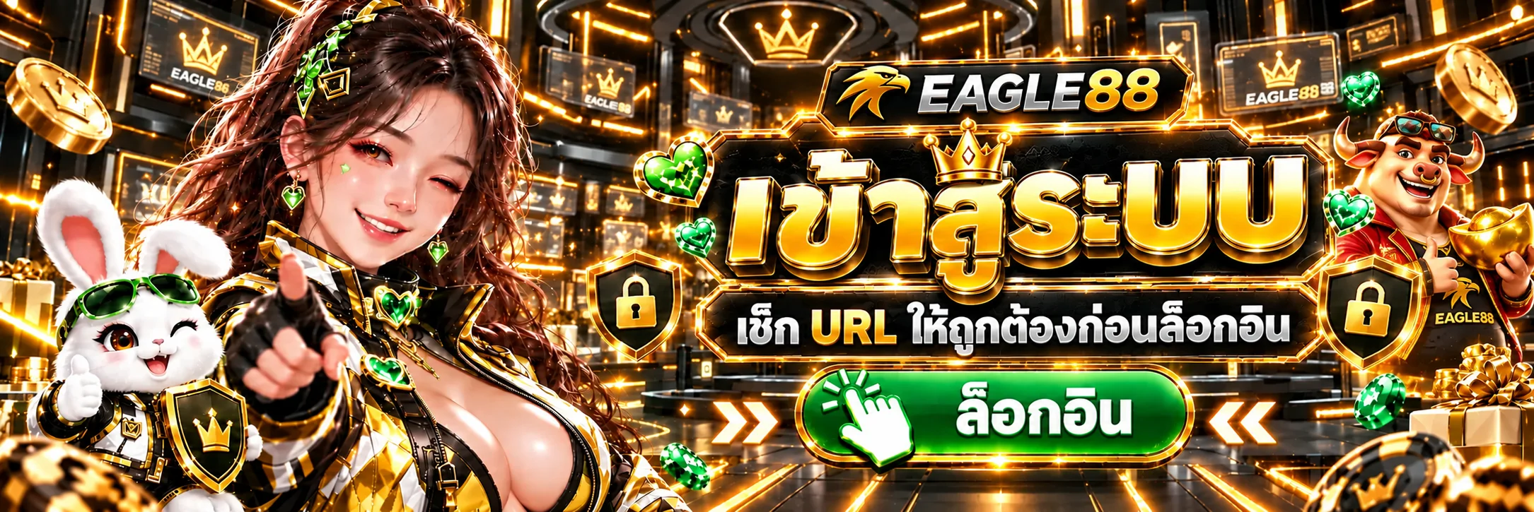 EAGLE88 ทางเข้าและปุ่มล็อกอินพร้อมคำแนะนำตรวจ URL